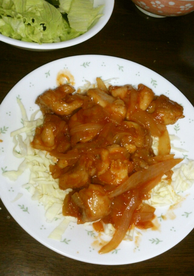 鶏肉と玉ねぎのチリソース炒め-レシピのメイン写真