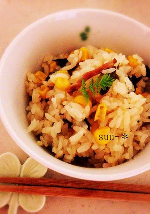 コーンの優しい味わい♡炊き込みご飯-レシピのメイン写真