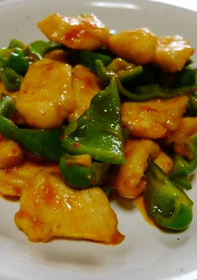 鶏むね肉とピーマンの豆板醤炒め-レシピのメイン写真