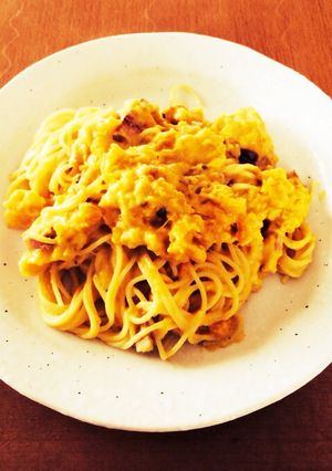 絶品✨かぼちゃのクリームパスタ-レシピのメイン写真