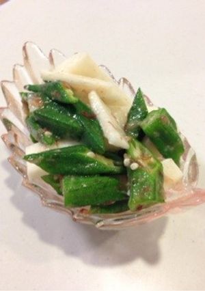 簡単に〜オクラと長芋の梅鰹和え☆-レシピのメイン写真