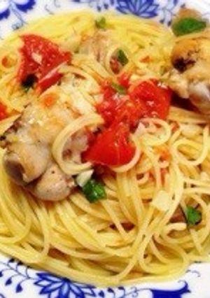 チキンとバジルとトマトパスタ-レシピのメイン写真