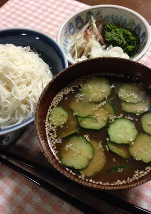 母の味♪冷や汁！素麺^_^-レシピのメイン写真