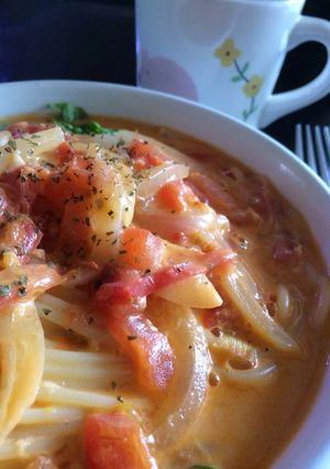 簡単！紅ずわいがにのトマトクリームパスタ-レシピのメイン写真