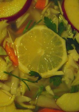 ロシアの漬物となめこ出汁でヒンヤリ麺-レシピのメイン写真