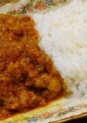 豆入りミートソース残りをキーマカレーに♪-レシピのメイン写真