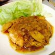 鶏胸肉のキウイ&カレーソース焼き