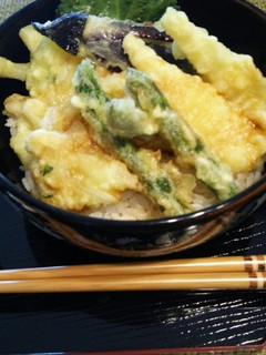 はちく筍*なす*アスパラ天丼♪-レシピのメイン写真