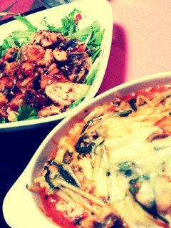 サーモンと水菜でピザ風チーズ焼き-レシピのメイン写真
