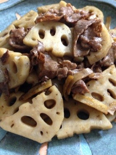 レンコンと牛肉の炒め物-レシピのメイン写真