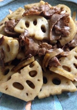 レンコンと牛肉の炒め物-レシピのメイン写真