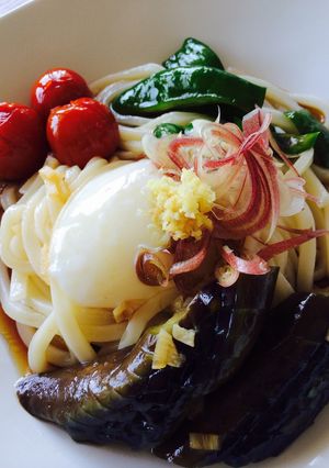 夏野菜の煮浸しでサラダうどん-レシピのメイン写真