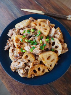 ワンパン!豚こまとレンコンの甘酢炒め-レシピのメイン写真