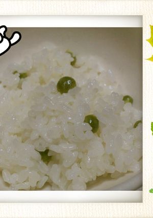 エンドウ豆のごはん。-レシピのメイン写真