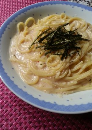 明太子クリーム♡スープパスタ風♡-レシピのメイン写真