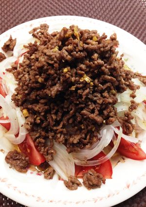 合挽き肉たっぷり元気サラダ-レシピのメイン写真