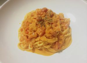 【パスタ】蟹のトマトクリームソース-レシピのメイン写真