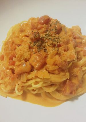 【パスタ】蟹のトマトクリームソース-レシピのメイン写真