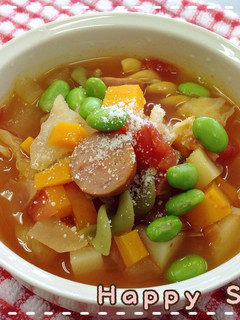 さっぱりミネストローネ風スープ-レシピのメイン写真