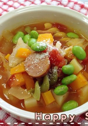 さっぱりミネストローネ風スープ-レシピのメイン写真