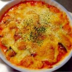 รูปของ 茄子とズッキーニのトマ豆腐グラタン