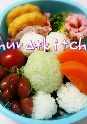 夏のキャラ弁❈なんちゃって白玉あんみつ-レシピのメイン写真