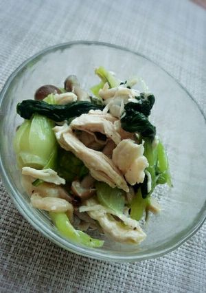 ささみと青梗菜の塩麹和え-レシピのメイン写真