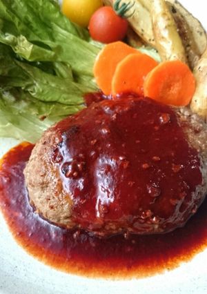 夕食お弁当★ジューシーハンバーグとソース-レシピのメイン写真