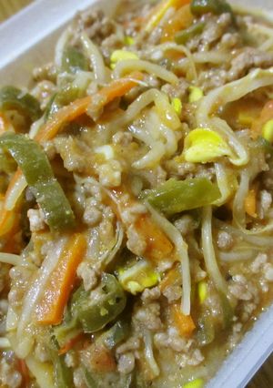 トマト味のもやし挽肉炒め-レシピのメイン写真