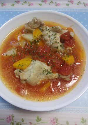 圧力鍋で*鶏手羽元のトマトスープ-レシピのメイン写真