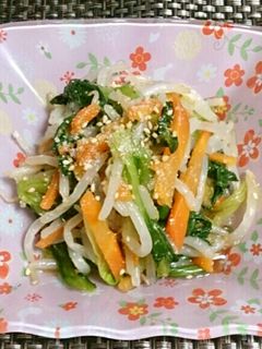 小松菜ともやしの胡麻ポン酢和え-レシピのメイン写真