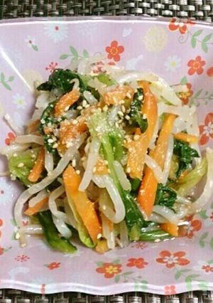 小松菜ともやしの胡麻ポン酢和え-レシピのメイン写真