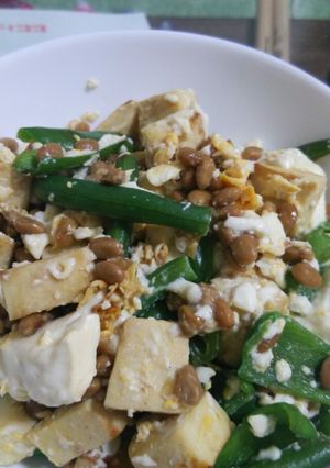 ピーマンと高野豆腐と納豆の和風炒め-レシピのメイン写真