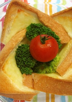 大きいとろけるスライス☆フォンデュ食パン-レシピのメイン写真