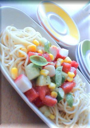 ✿ฺ✿ฺ夏野菜の彩り冷製パスタ✿ฺ✿ฺ-レシピのメイン写真
