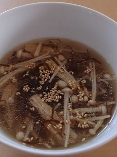 食物繊維たっぷり☆もずくとえのきのスープ-レシピのメイン写真