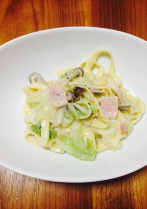キャベツとベーコンのクリームパスタ-レシピのメイン写真