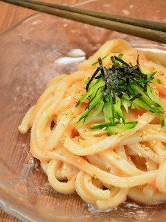 5分で完成!簡単ひんやり明太うどん-レシピのメイン写真
