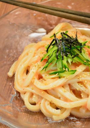 5分で完成！簡単ひんやり明太うどん-レシピのメイン写真