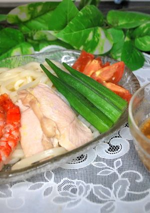 母の味♪冷やしうどん（ピーナッツタレ）-レシピのメイン写真