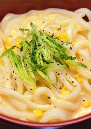 レンジでチーン！ひんやりポタージュうどん-レシピのメイン写真
