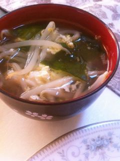 簡単☆もやしとわかめのかき玉スープ-レシピのメイン写真