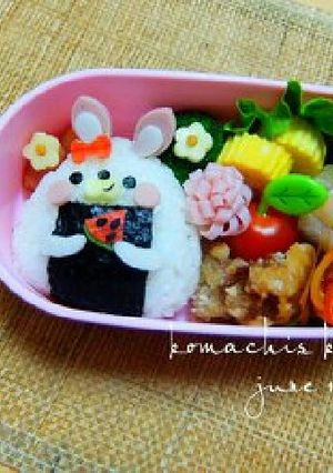 幼稚園 お弁当 キャラ弁♡うさぎ３-レシピのメイン写真