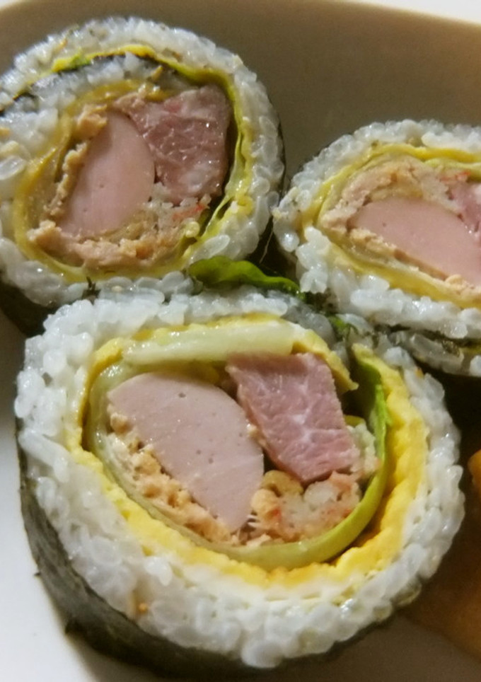 巻き寿司（ラップで簡単）-レシピのメイン写真
