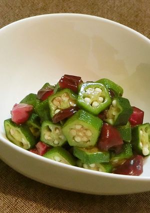 オクラと柴漬けの副菜-レシピのメイン写真
