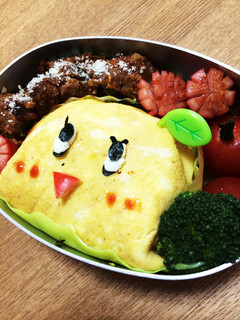 キャラ弁 ふなっしーオムライス-レシピのメイン写真