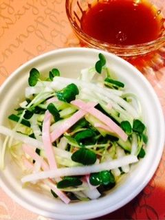 千切り野菜のワサビドレッシングサラダ-レシピのメイン写真