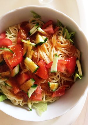 超簡単！冷製サラダパスタ！-レシピのメイン写真