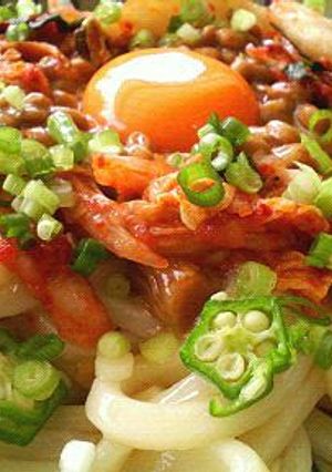 納豆キムチうどん-レシピのメイン写真