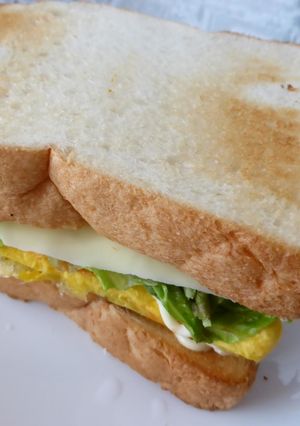 大きいスライスチーズサンド-レシピのメイン写真
